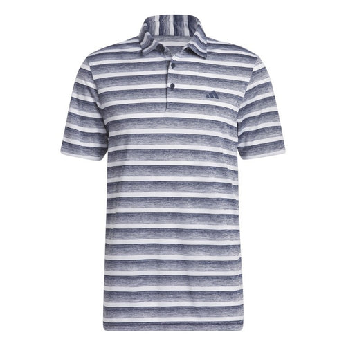 adidas Two Colour Stripe heren golfpolo shirt | kleur: Marineblauw-wit