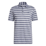 adidas Two Colour Stripe heren golfpolo shirt | kleur: Marineblauw-wit