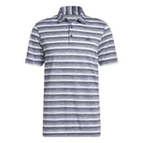 adidas Two Colour Stripe heren golfpolo shirt | kleur: Marineblauw-wit