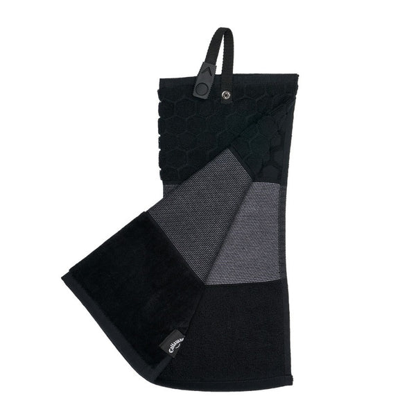 CALLAWAY TRI-FOLD golf handdoek | kleur: Zwart