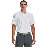 Under Armour Performance 3.0 heren golf poloshirt (wit)