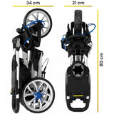 BagBoy SlimFold Ultra-Slanke golf duwkar - golftrolley (wit)