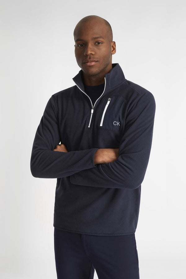 Calvin Klein Planet Fleece - heren golf pullover | kleur: Marineblauw