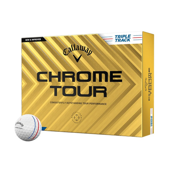 Callaway Chrome Tour Triple Track Golf Balls 12 Pack (White)