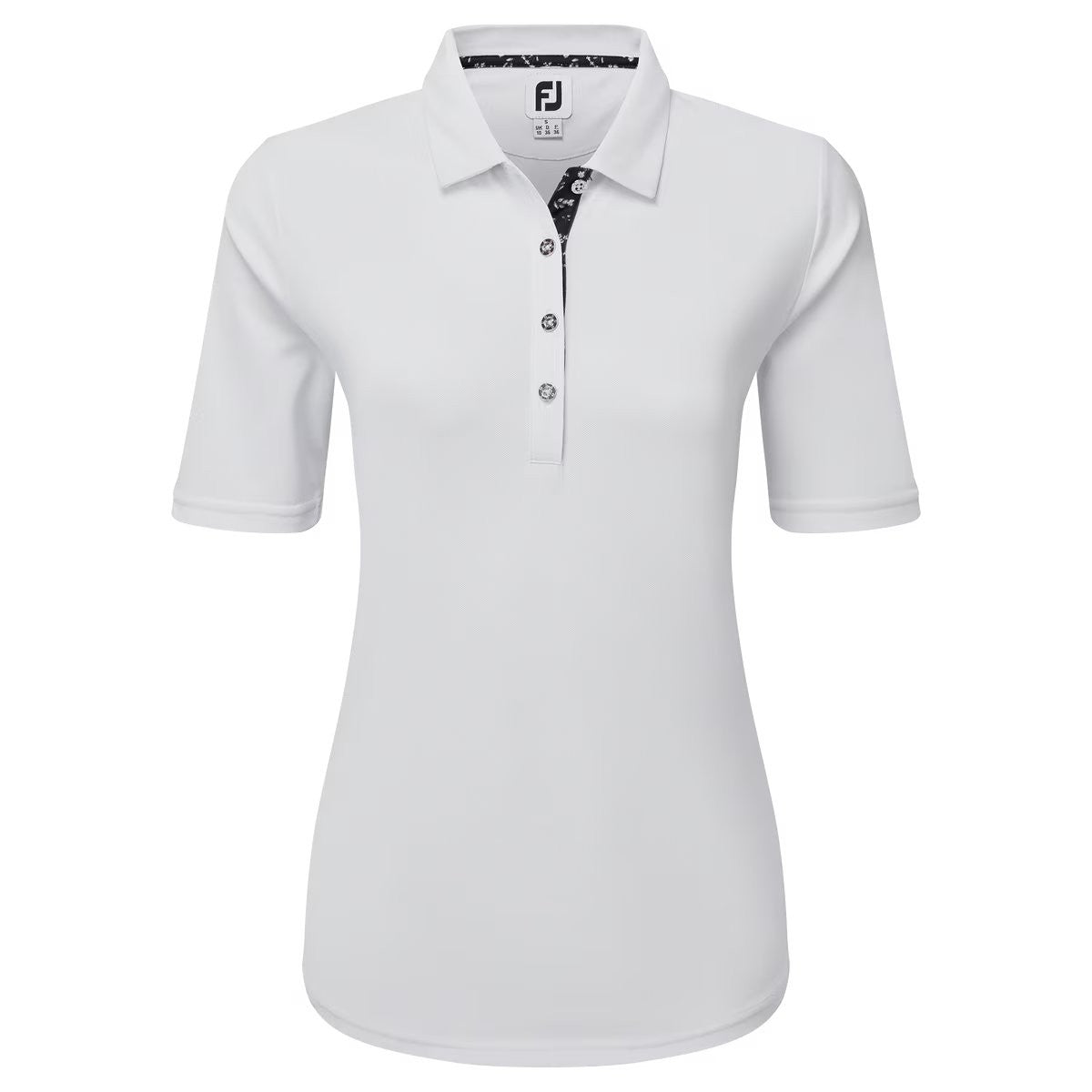 FootJoy Half Sleeve Solid Pique - dames golf poloshirt | kleur: Wit