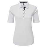 FootJoy Half Sleeve Solid Pique - dames golf poloshirt | kleur: Wit