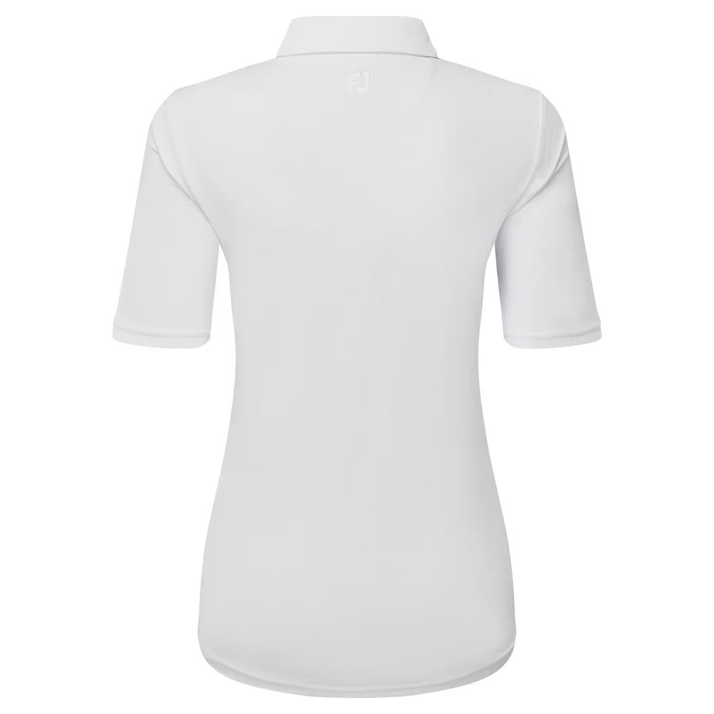 FootJoy Half Sleeve Solid Pique - dames golf poloshirt | kleur: Wit
