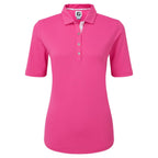 FootJoy Half Sleeve Solid Pique - dames golf poloshirt | kleur: Roze