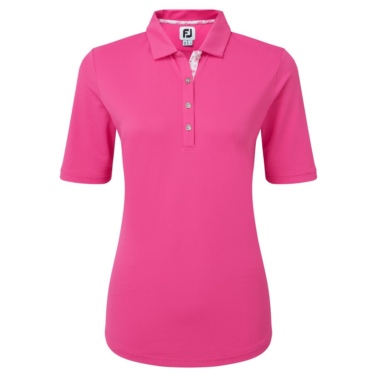 FootJoy Half Sleeve Solid Pique - dames golf poloshirt | kleur: Roze
