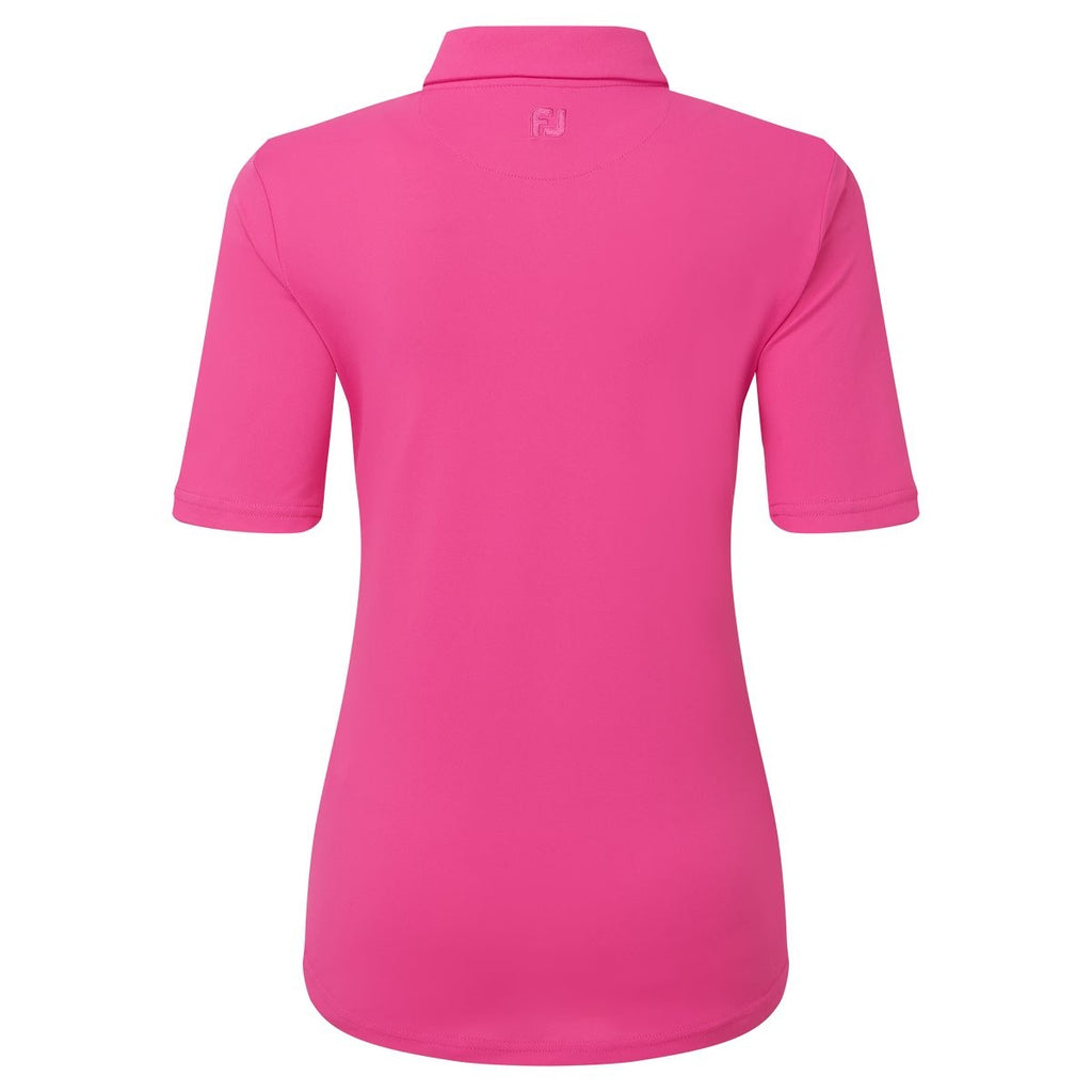 FootJoy Half Sleeve Solid Pique - dames golf poloshirt | kleur: Roze