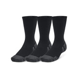 Under Armour Performance Tech Crew Golf Socks 3 Pairs (Black)