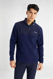 Calvin Klein Hybrid Polar Fleece - heren golf pullover | kleur: Marineblauw