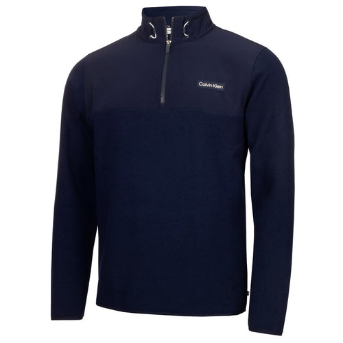 Calvin Klein Hybrid Polar Fleece - heren golf pullover | kleur: Marineblauw