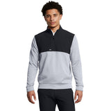 Under Armour Storm SweaterFleece - heren golf pullover (grijs-zwart)