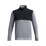 Under Armour Storm SweaterFleece - heren golf pullover (grijs-zwart)