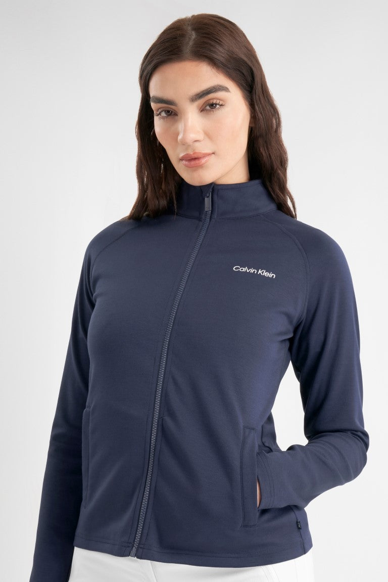 Calvin Klein Blanco Full Zip dames golfvest (marineblauw)