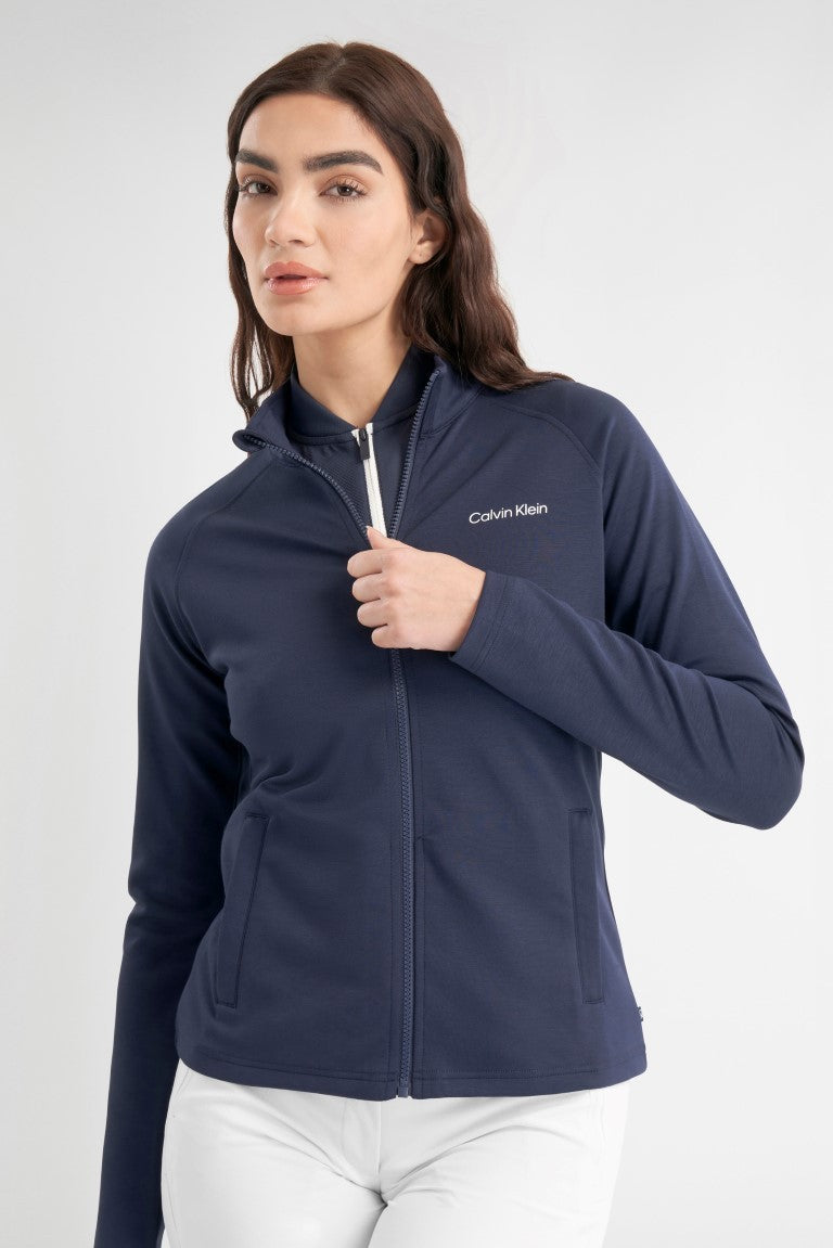 Calvin Klein Blanco Full Zip dames golfvest (marineblauw)