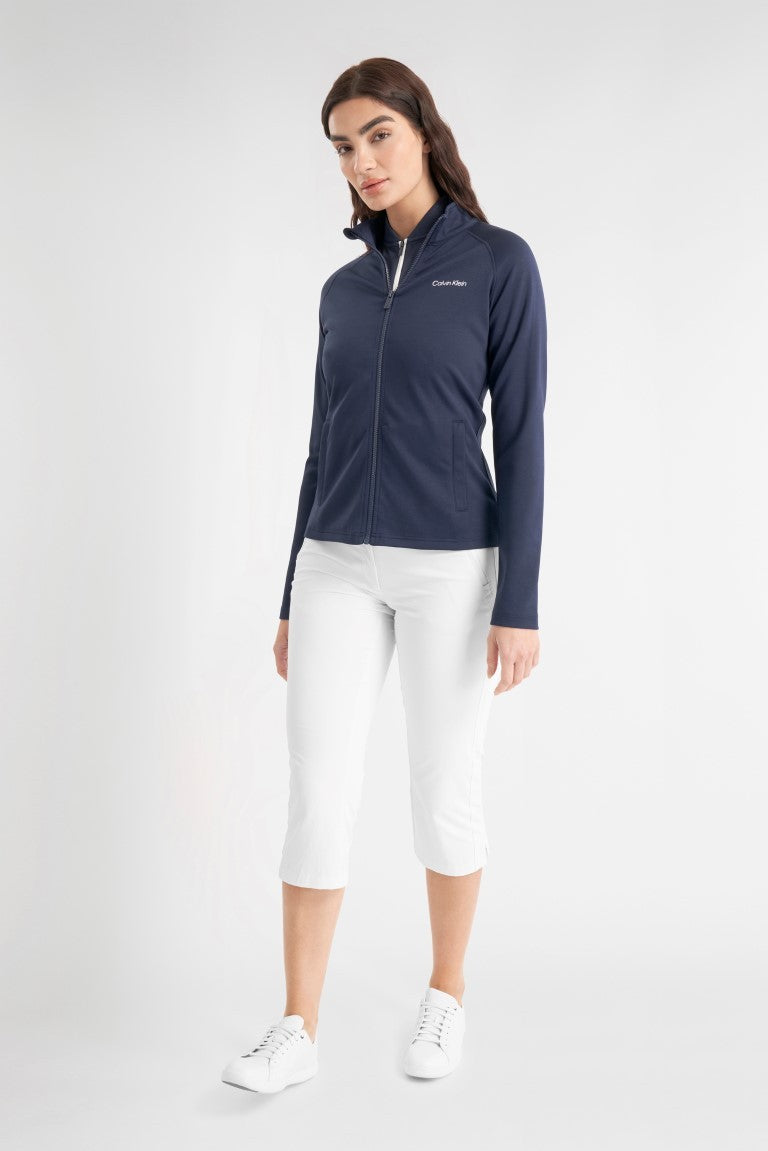 Calvin Klein Blanco Full Zip dames golfvest (marineblauw)