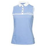Calvin Klein Bellevue mouwloos dames golf poloshirt | kleur: Blauw