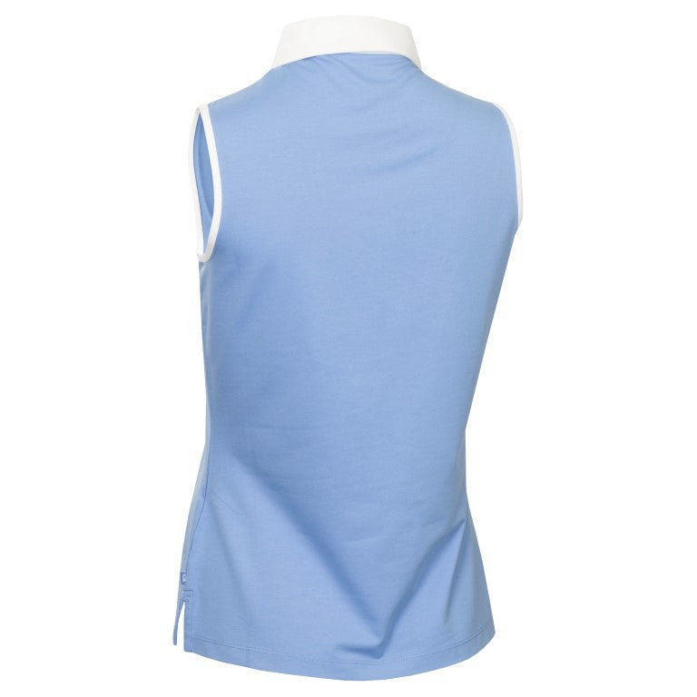 Calvin Klein Bellevue mouwloos dames golf poloshirt | kleur: Blauw