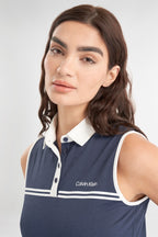 Calvin Klein Bellevue mouwloos dames golf poloshirt | kleur: Marineblauw