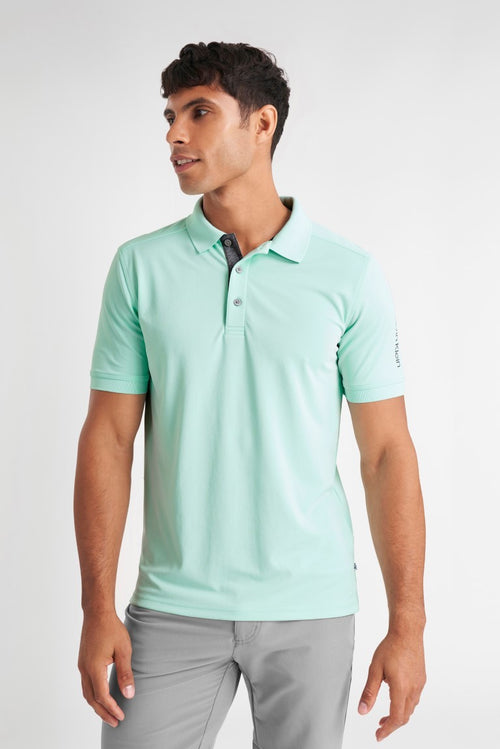 Calvin Klein Club heren golfpolo shirt | kleur: Aquagroen
