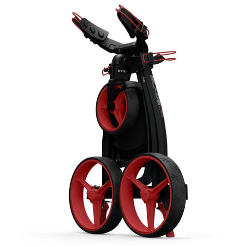 Big Max Blade IP2 – Plat Opvouwbare 3-Wiel Golftrolley | kleur: Zwart-rood