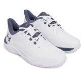 Chaussures de golf Under Armour Drive Pro Wide pour homme (blanc, bleu, gris)