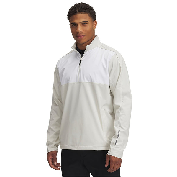 Under Armour Drive Wind golf heren top - windbreker (wit-beige)