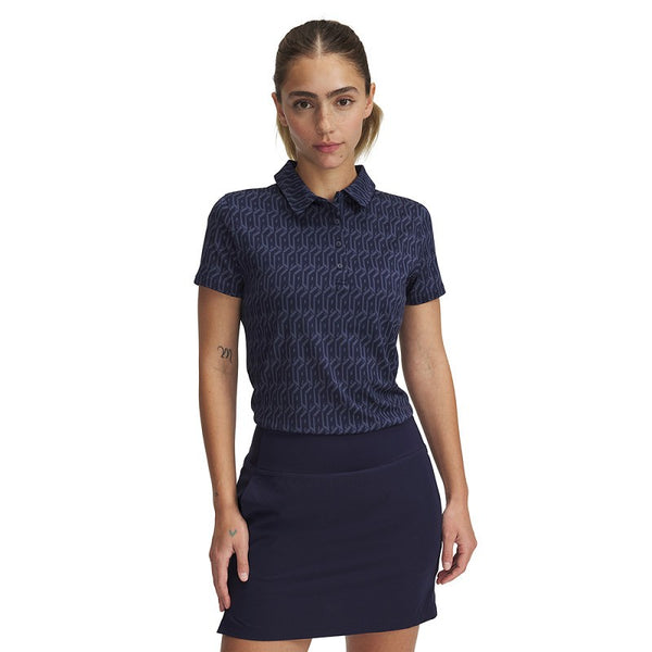 Under Armour Playoff 3.0 Printed dames golfpolo shirt (marineblauw)