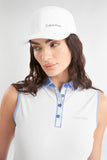 Calvin Klein Leigh mouwloos dames golf poloshirt (wit-zachtblauw)