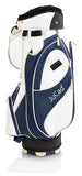 Jucad Style golftas - cartbag (wit-blauw-beige)