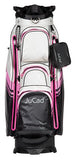 JuCad Aquastop Plus golftas - cartbag (zwart-wit-roze)