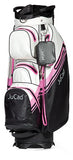 JuCad Aquastop Plus golftas - cartbag (zwart-wit-roze)