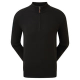 Footjoy Wolmix halve rits golf pullover trui | kleur: Zwart