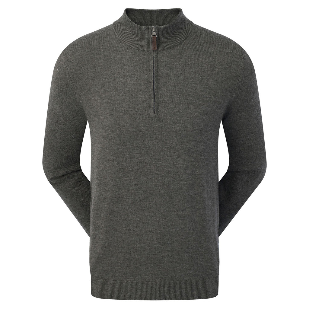 Footjoy Wolmix halve rits golf pullover trui | kleur: Grijs