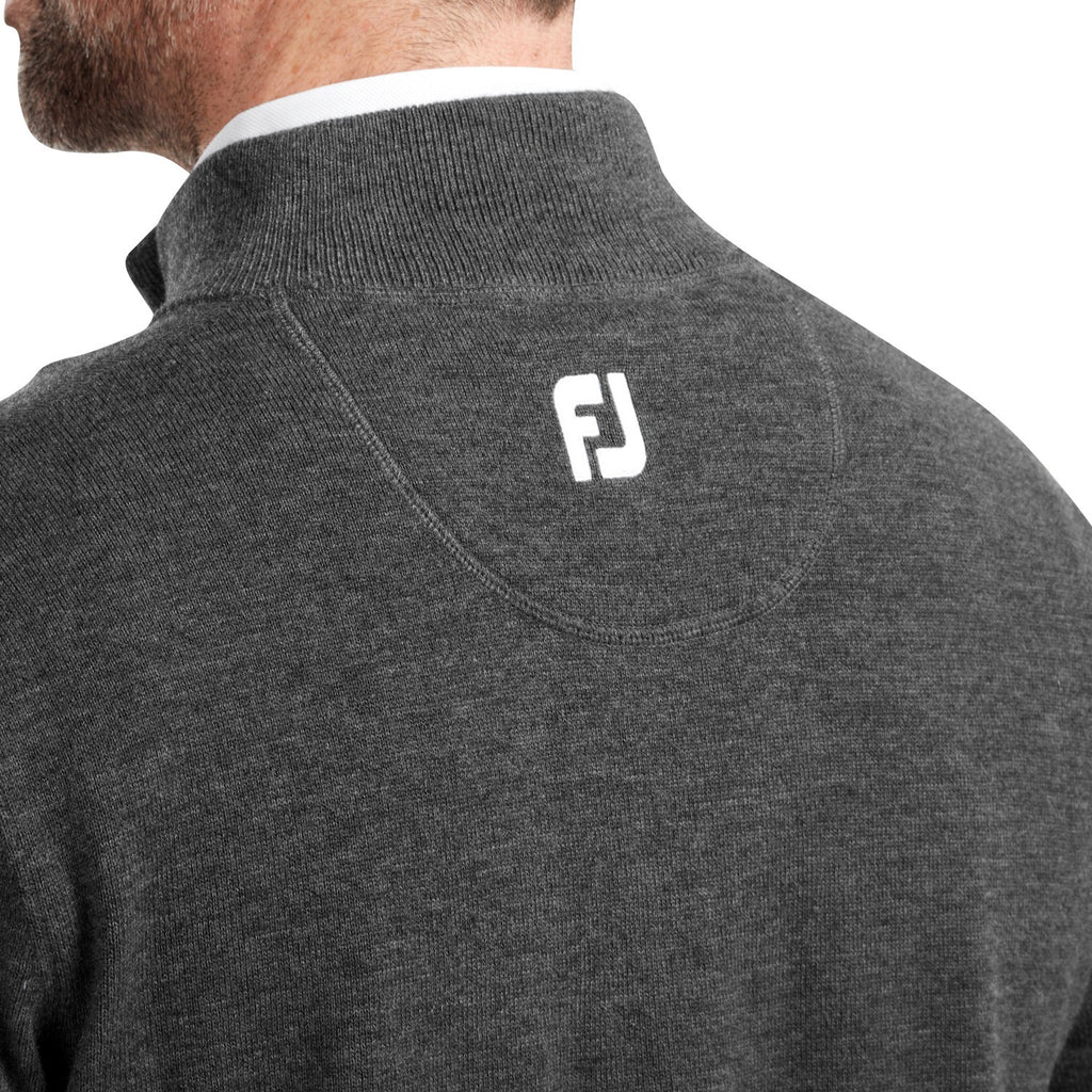 Footjoy Wolmix halve rits golf pullover trui | kleur: Grijs