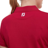 FootJoy Stretch Pique Solid dames golf poloshirt | kleur: Rood