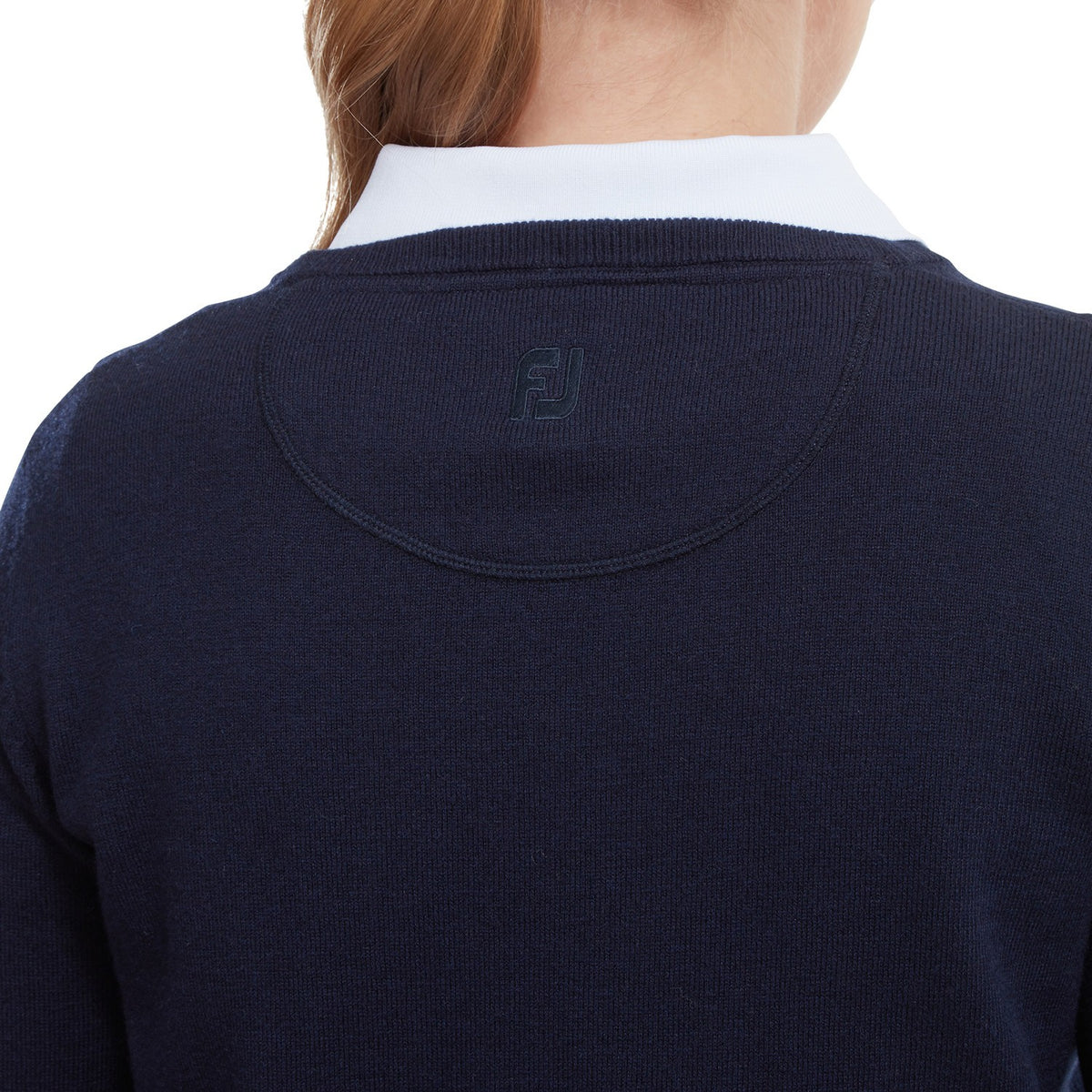Footjoy Wool Blend v-hals dames golftrui | kleur: Marineblauw