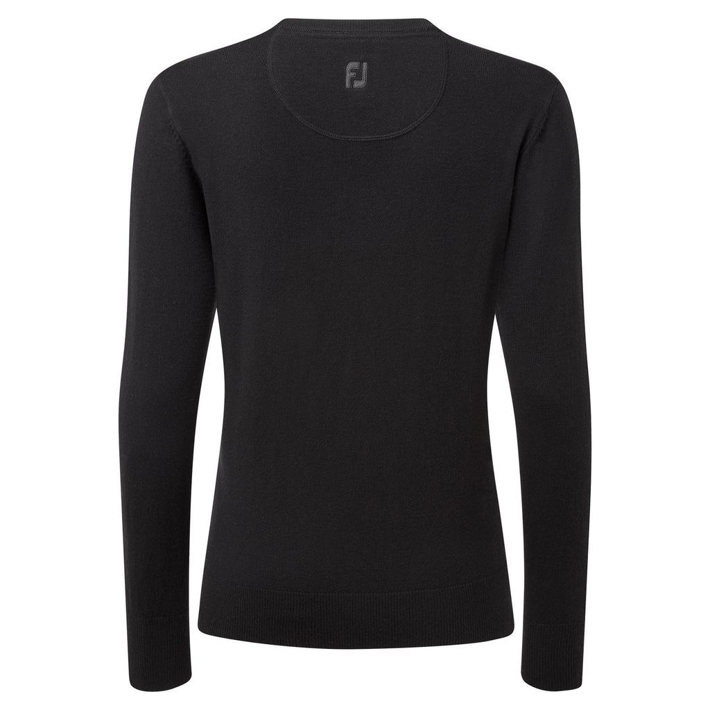 Footjoy Wool Blend v-hals dames golftrui | kleur: Zwart