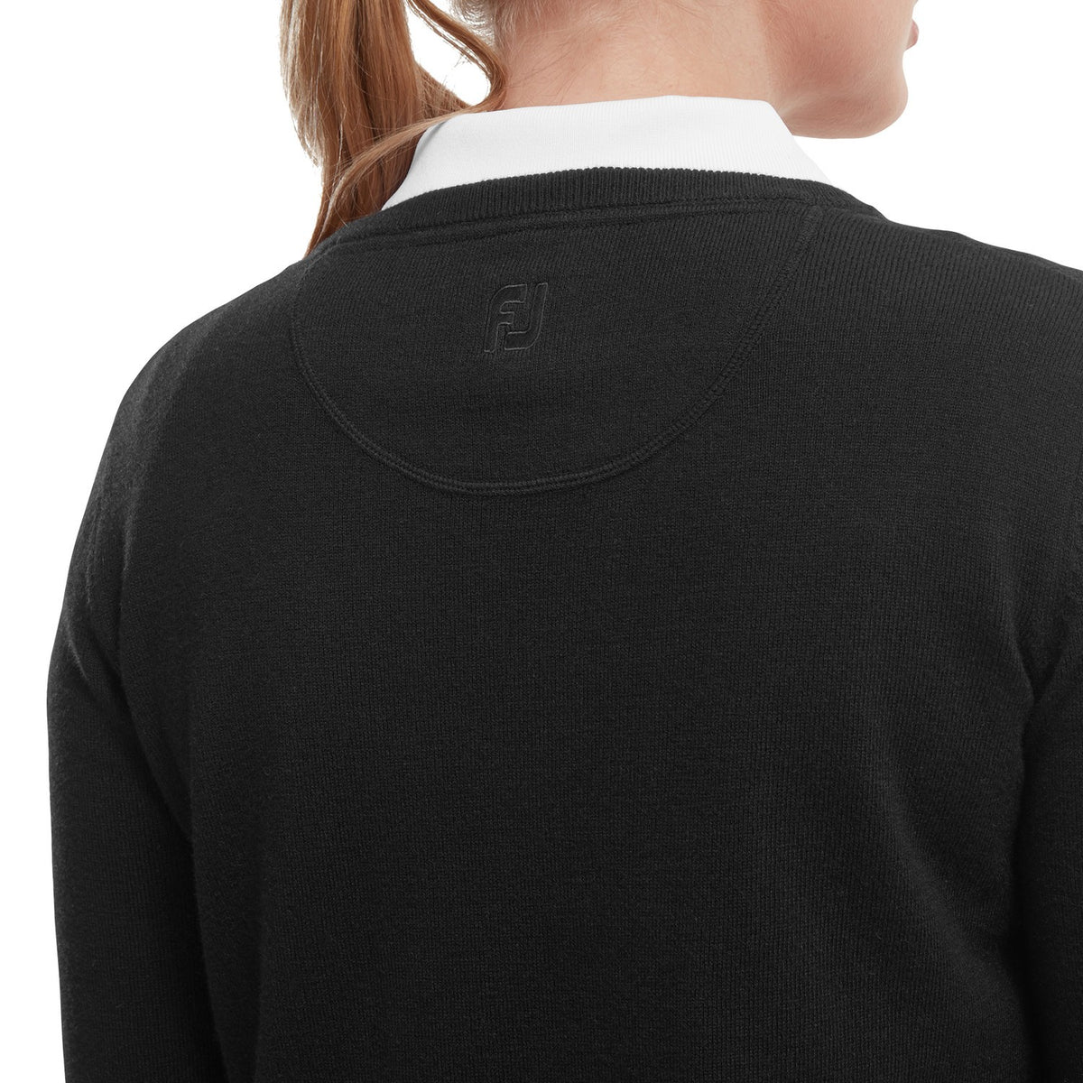 Footjoy Wool Blend v-hals dames golftrui | kleur: Zwart