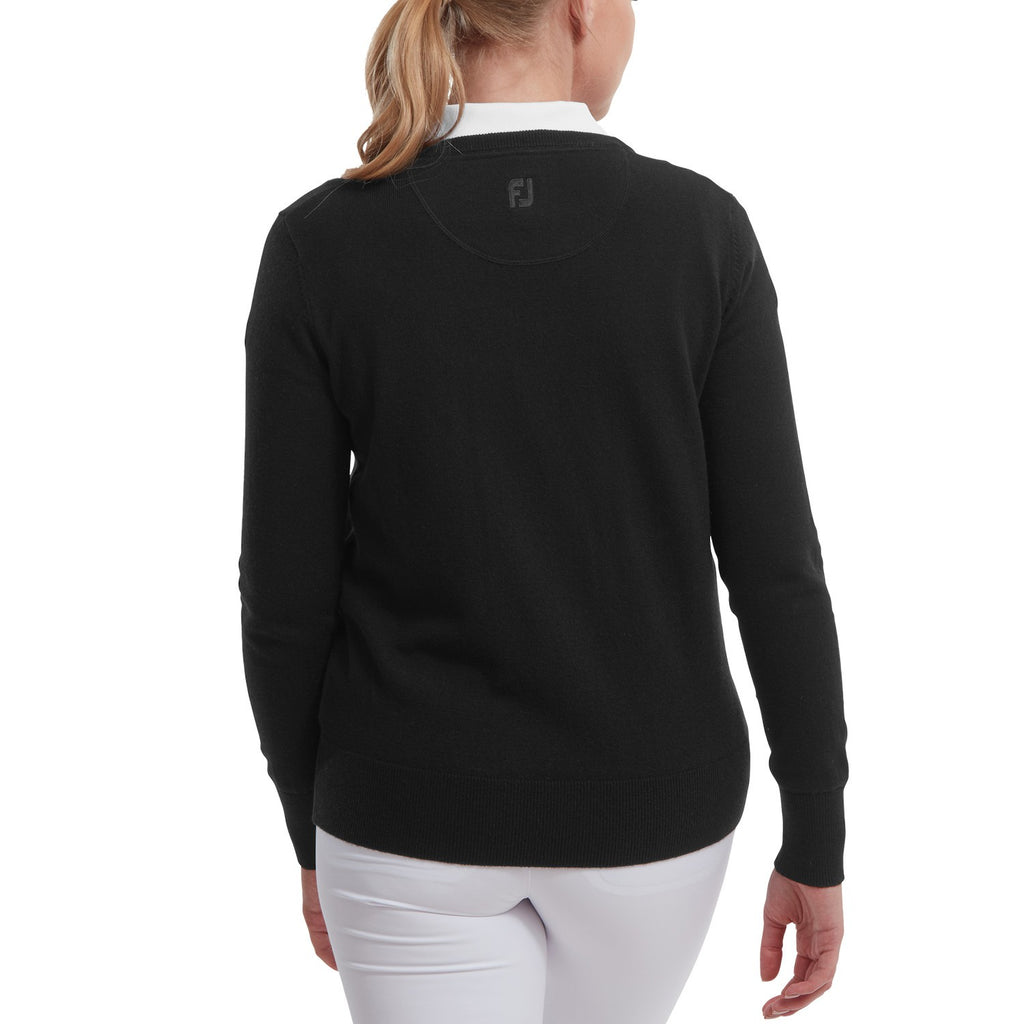 Footjoy Wool Blend v-hals dames golftrui | kleur: Zwart