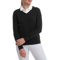 Footjoy Wool Blend v-hals dames golftrui | kleur: Zwart