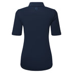 FootJoy Half Sleeve Ruched Lisle - dames golf poloshirt | kleur: Marineblauw