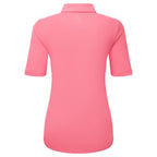 FootJoy Half Sleeve Ruched Lisle - dames golf poloshirt | kleur: Roze limonade