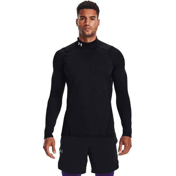 Under Armour Fitted Mock - thermische compressie shirt | kleur: Zwart