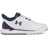 Under Armour Fade Spikeless dames golfschoen (wit-marineblauw)
