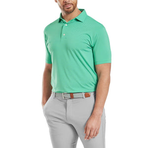 FootJoy Micro Feeder Stripe Lisle heren golfpolo shirt