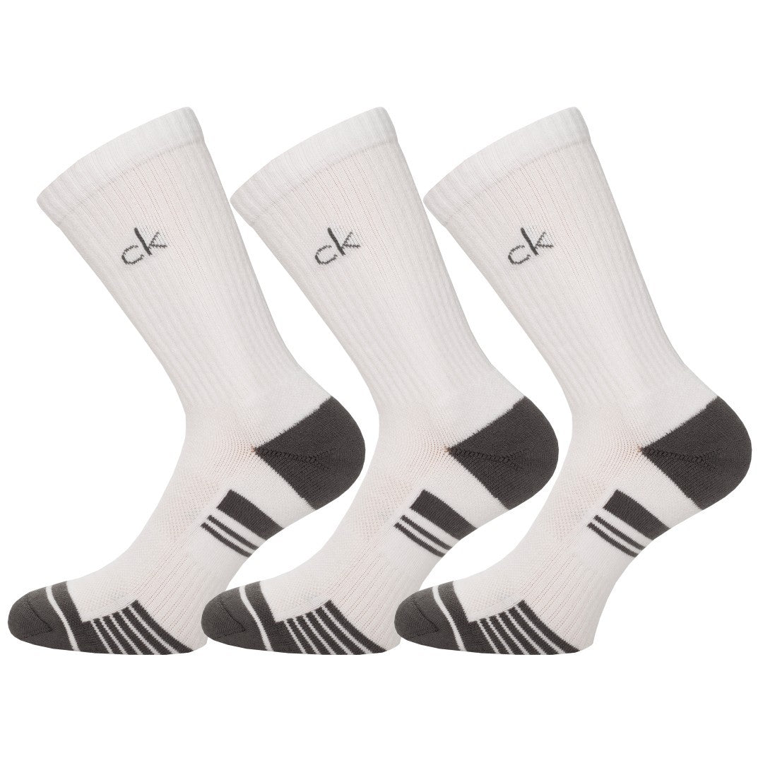 Calvin Klein Tech Crew heren golfsokken 3 paar | kleur: Wit