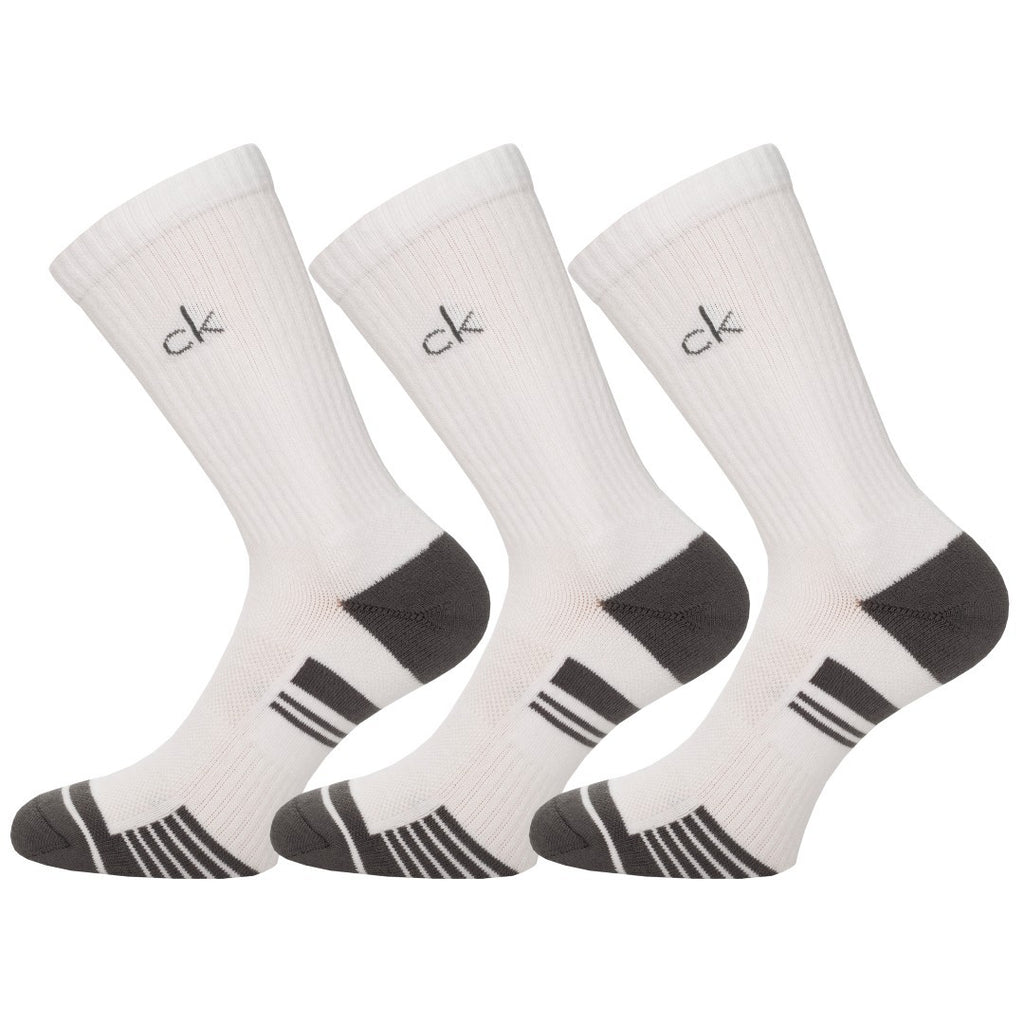 Calvin Klein Tech Crew heren golfsokken 3 paar | kleur: Wit